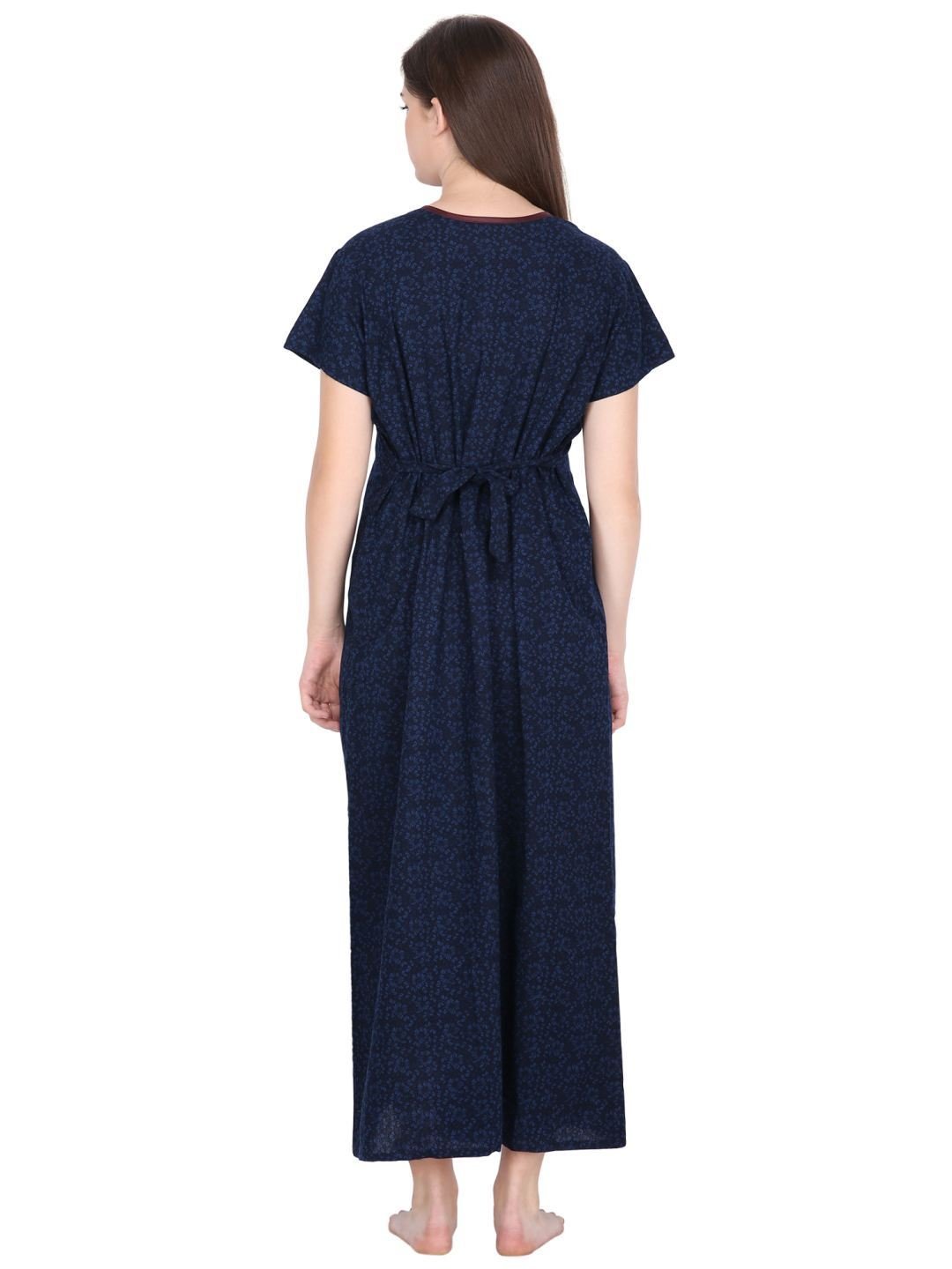 cotton-feeding-maternity-maxi-night-dress-with-zip - | Buy Online from Klamotten