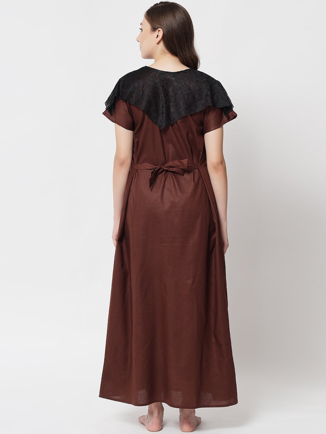 cotton-feeding-maternity-maxi-night-dress-with-zip - | Buy Online from Klamotten