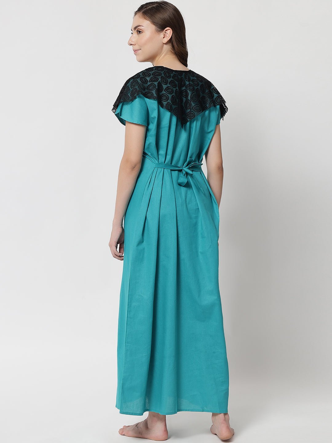 cotton-feeding-maternity-maxi-night-dress-with-zip - | Buy Online from Klamotten