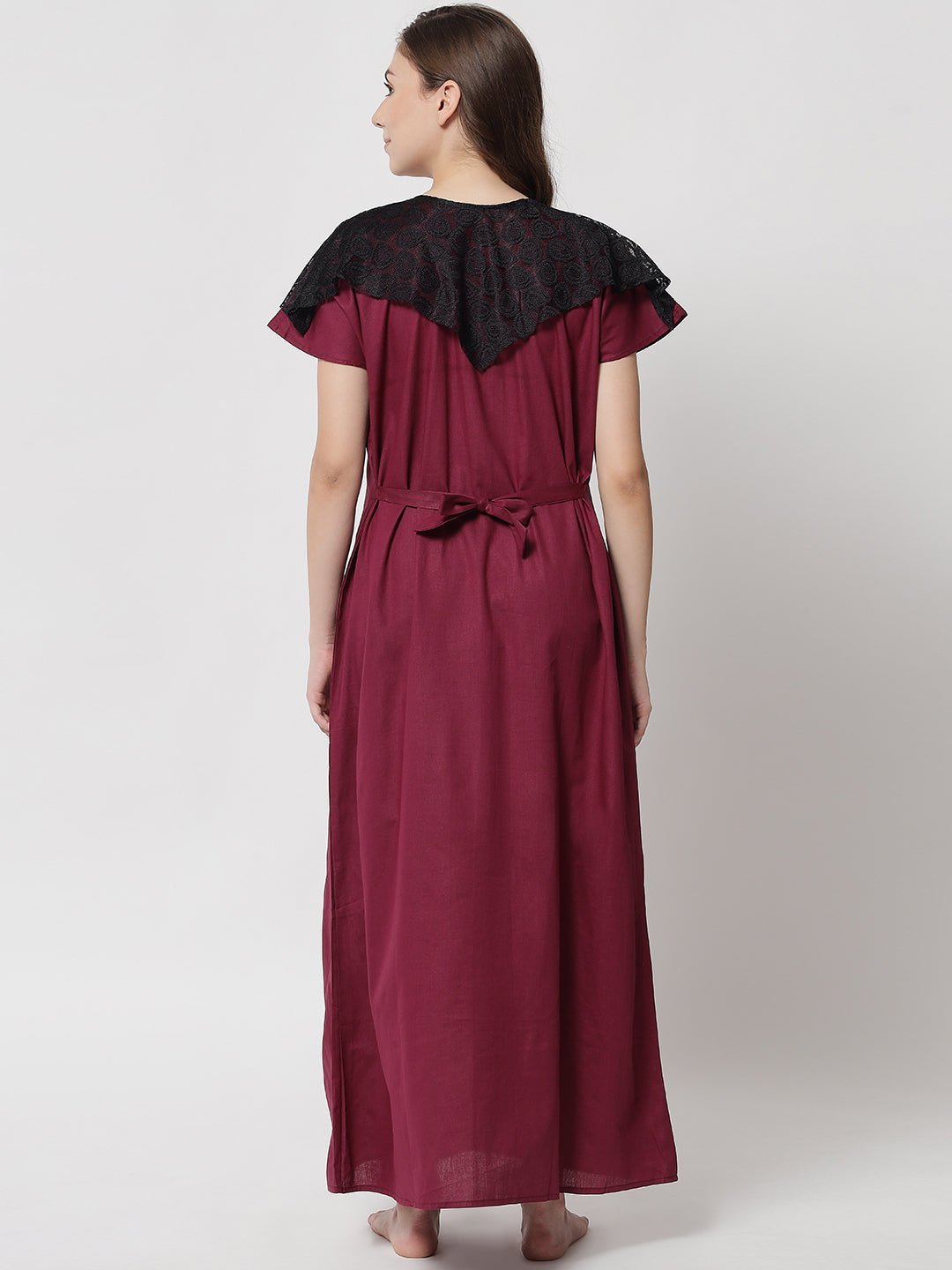 cotton-feeding-maternity-maxi-night-dress-with-zip - | Buy Online from Klamotten