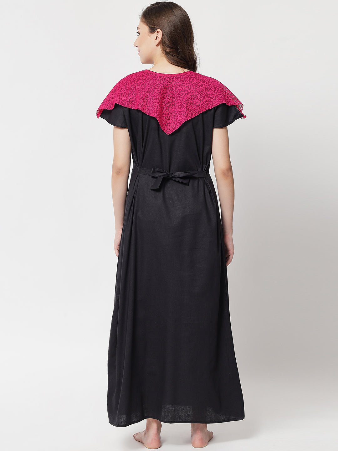 cotton-feeding-maternity-maxi-night-dress-with-zip - | Buy Online from Klamotten