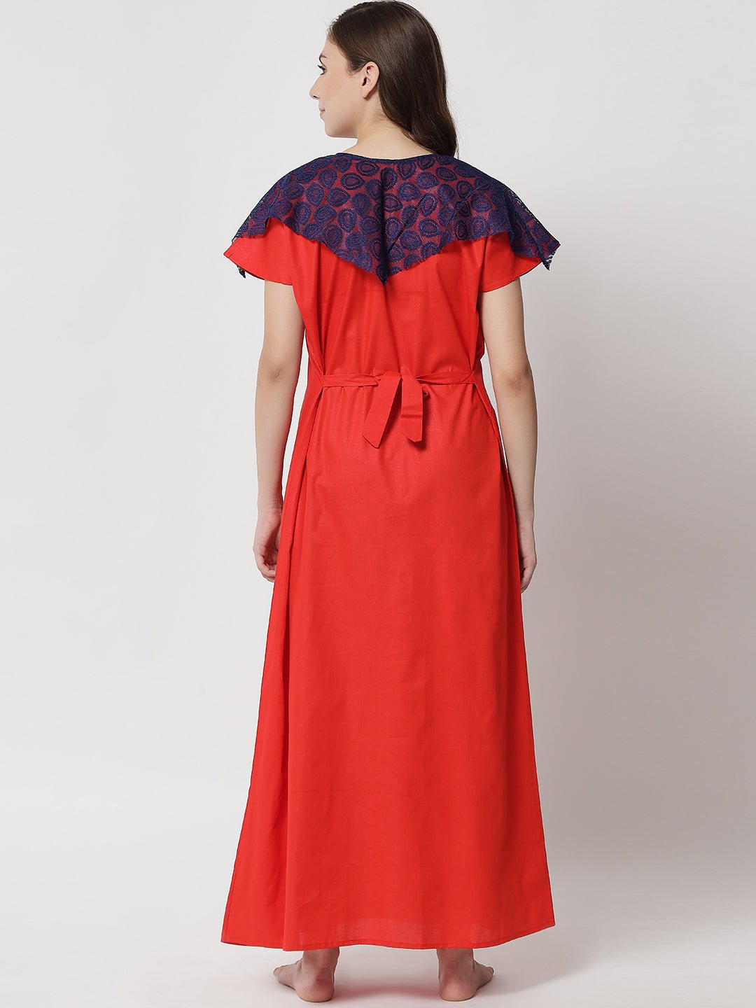 cotton-feeding-maternity-maxi-night-dress-with-zip - | Buy Online from Klamotten