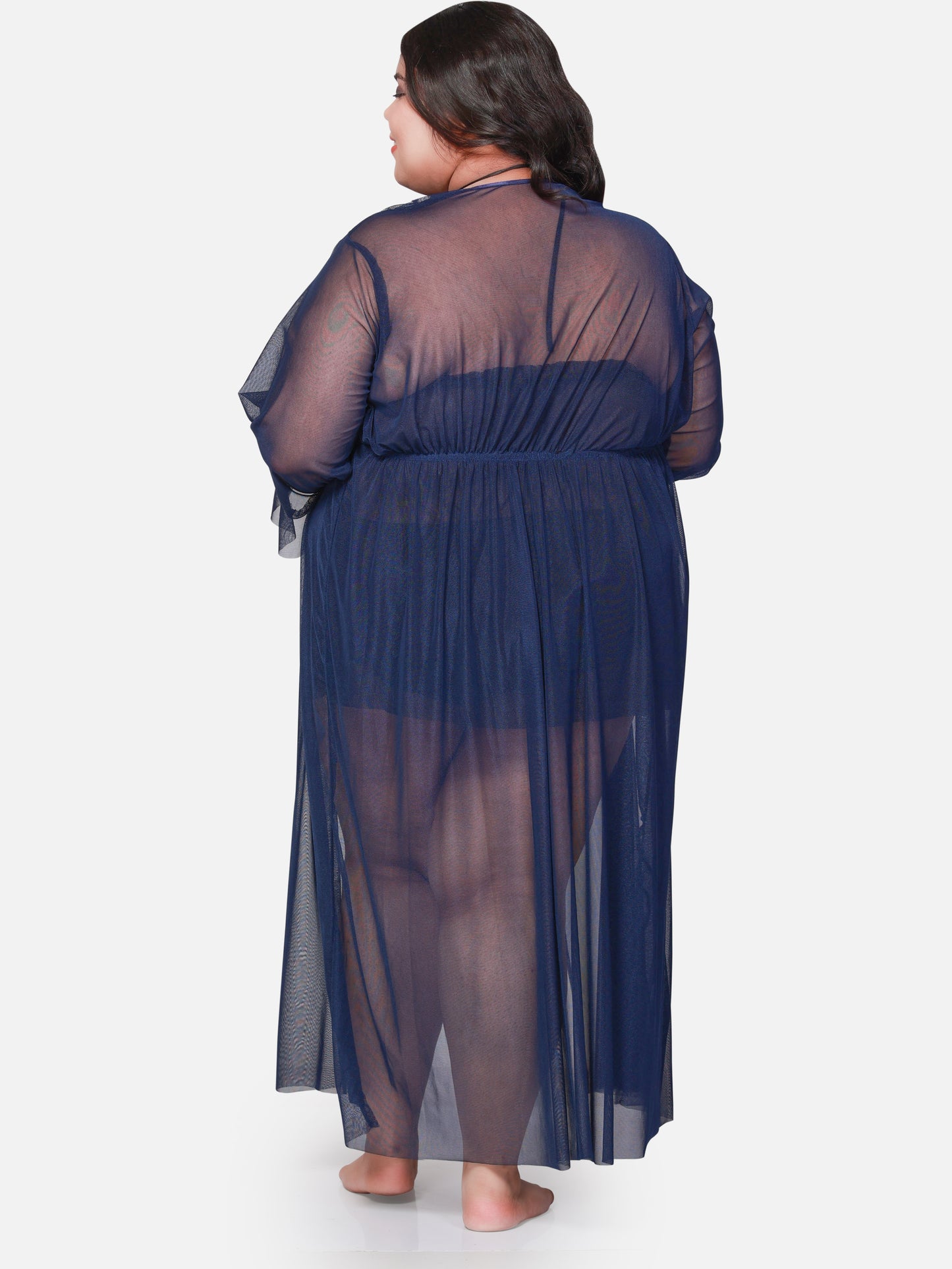 plus size robe set eith velvet panty and dress - | Buy Online from Klamotten