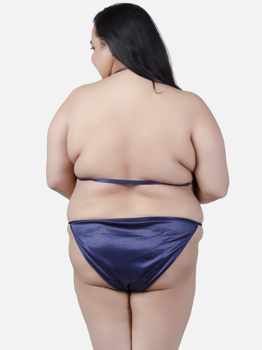 Plus Size Sexy Navy Honeymoon Bridal Reversible Bikini Set BB11N