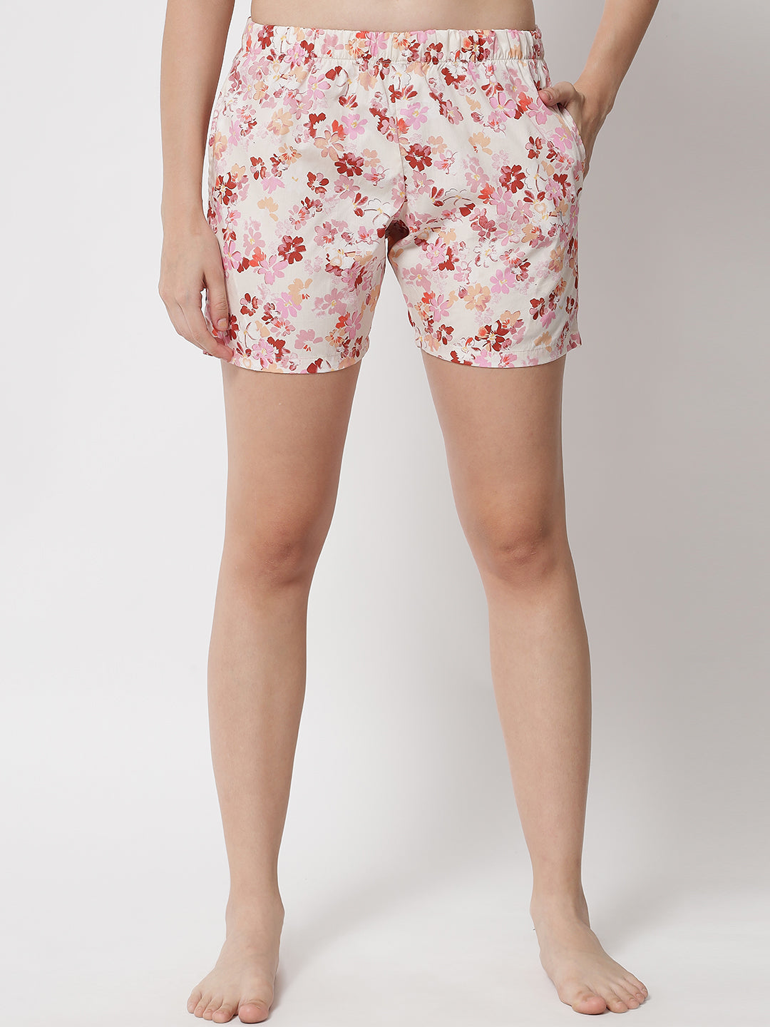 floral printed top & shorts nightsuit set for plus size women - | Buy Online from Klamotten