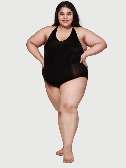 Plus Size Hot Two Piece Velvet Jumper Set With Robe B59K.R3K