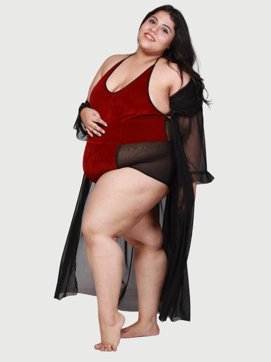 sexy monokini for plus size velvet