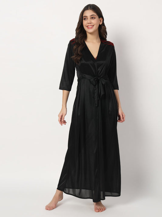 sexy honeymonn nighty with robe babydoll dress for sex