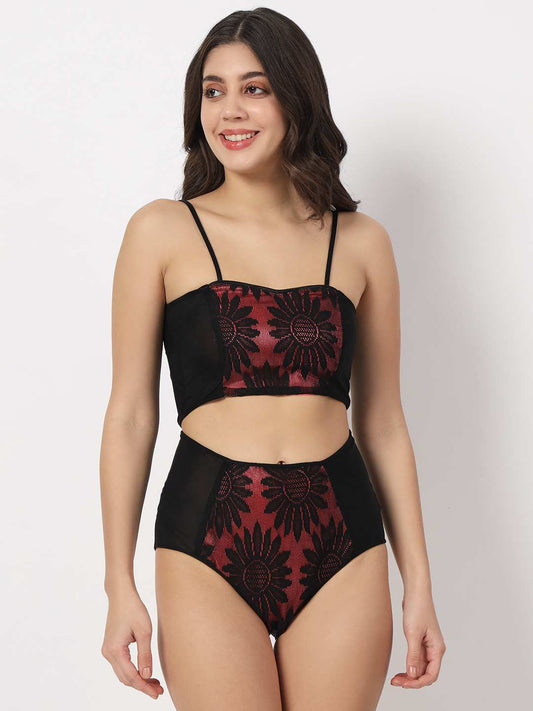 Solid Satin Robe & Bikini Set R6K.B67H.T67H