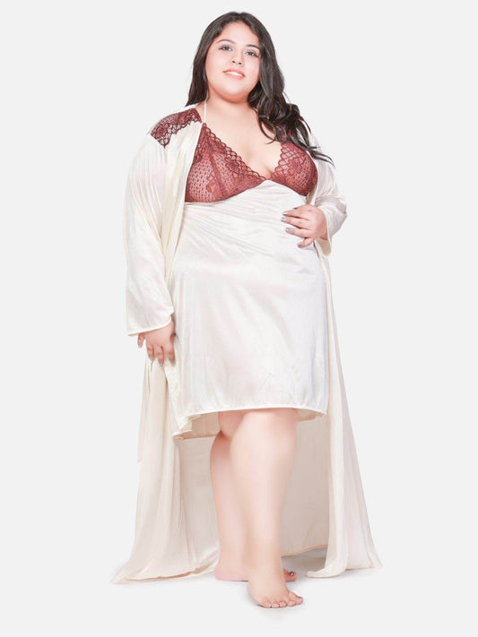 Klamotten Plus Size Hot Two Piece Babydoll Dress 301Ac