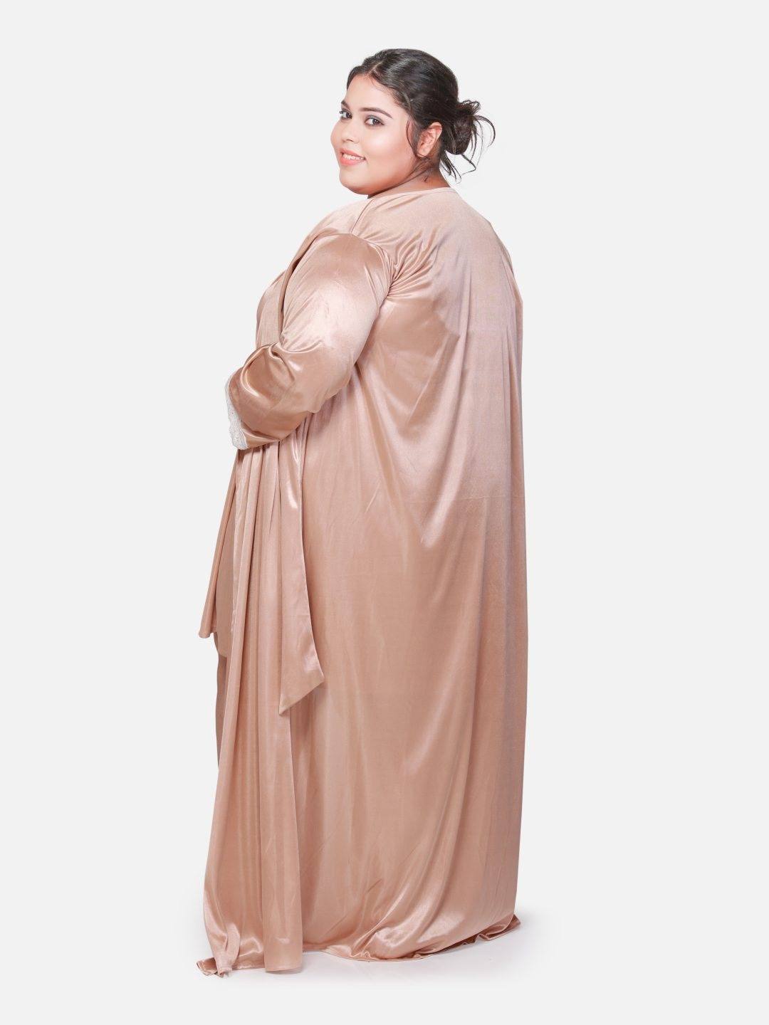 Plus Size Hot Two Piece Champagne Babydoll Night Dress for Women 302Ag - | Buy Online from Klamotten