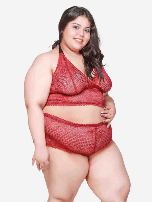 Plus Size Hot Two Piece Lace Bikini Set With BB18M