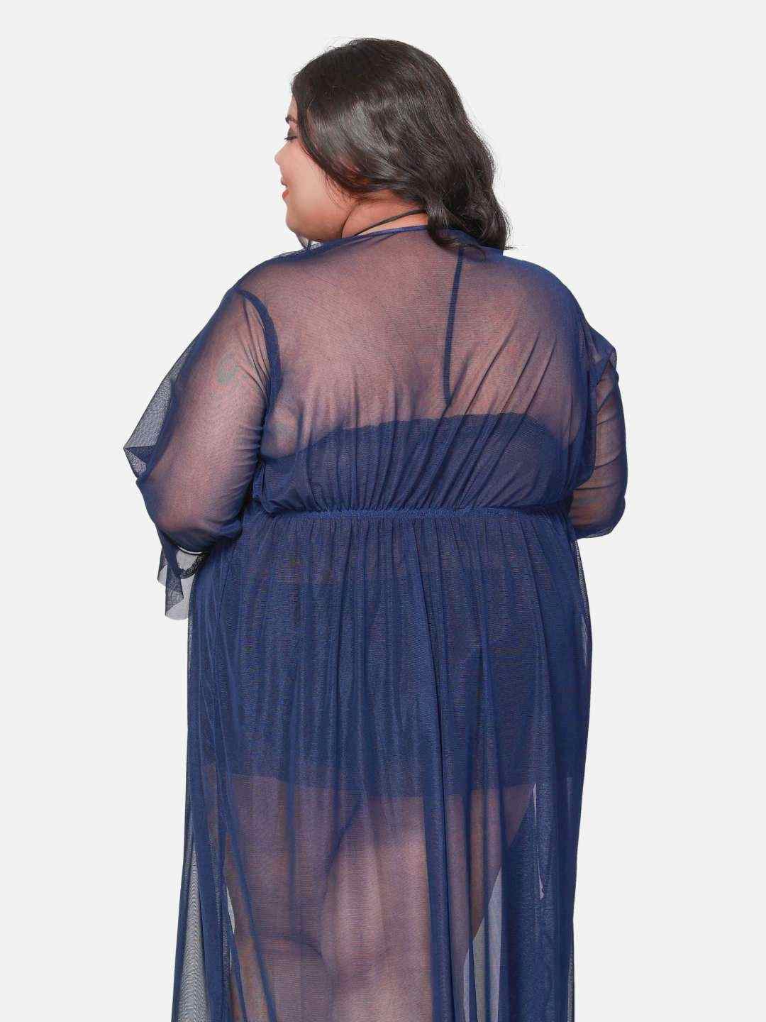 Plus Size Hot Three Piece Velvet Bikini Set With Robe B52N.T61N.R3N - | Buy Online from Klamotten