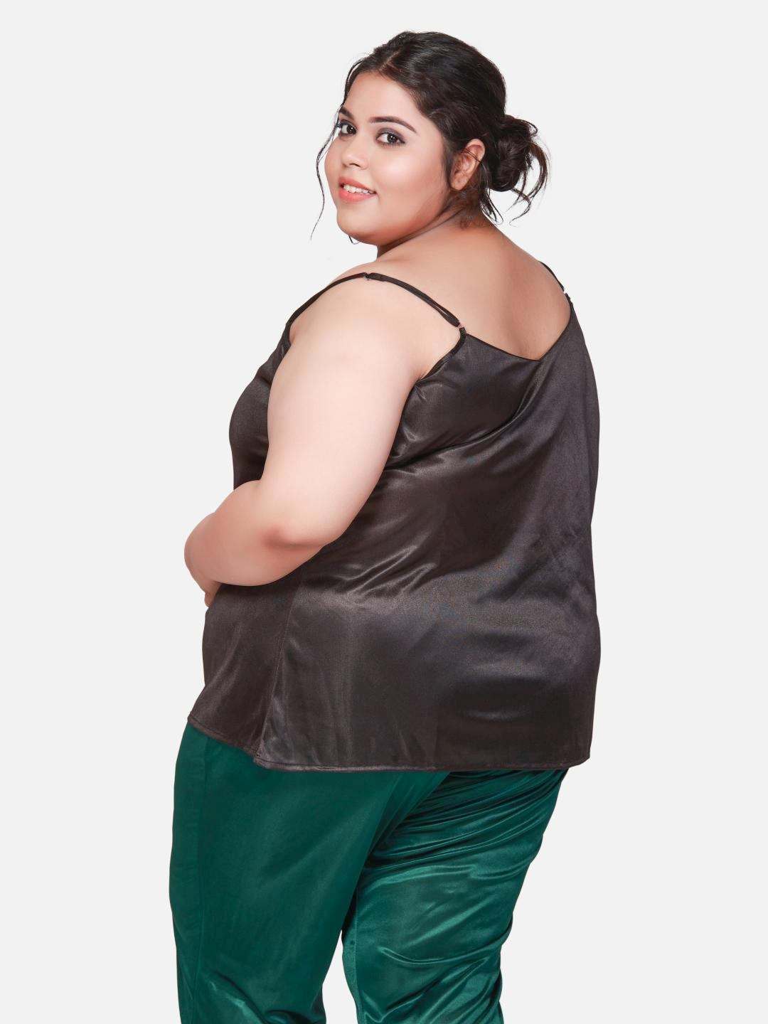 Plus Size Three Satin Coor Set With Robe B58KGb - | Buy Online from Klamotten