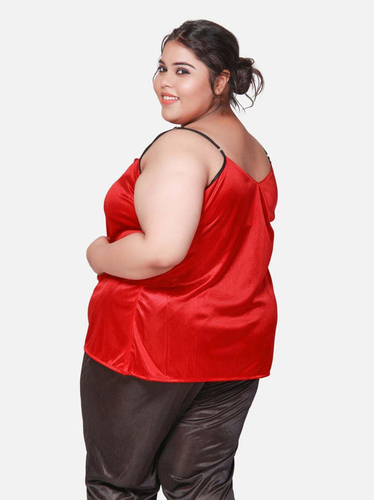 Plus Size Three Satin Coord Set With Robe B58MK