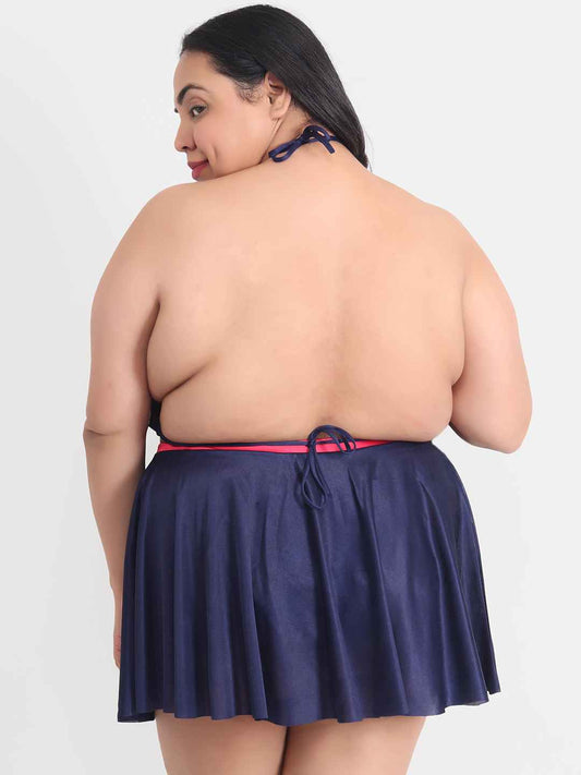 Plus Size Sexy 3 Piece Babydoll Bikini Dress for Honeymoon 203N