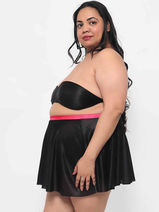 Plus Size Sexy 3 Piece Babydoll Bikini Dress for Honeymoon 201K