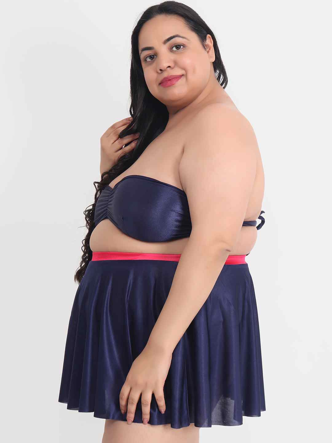 Plus Size Sexy 3 Piece Babydoll Bikini Dress for Honeymoon 201N