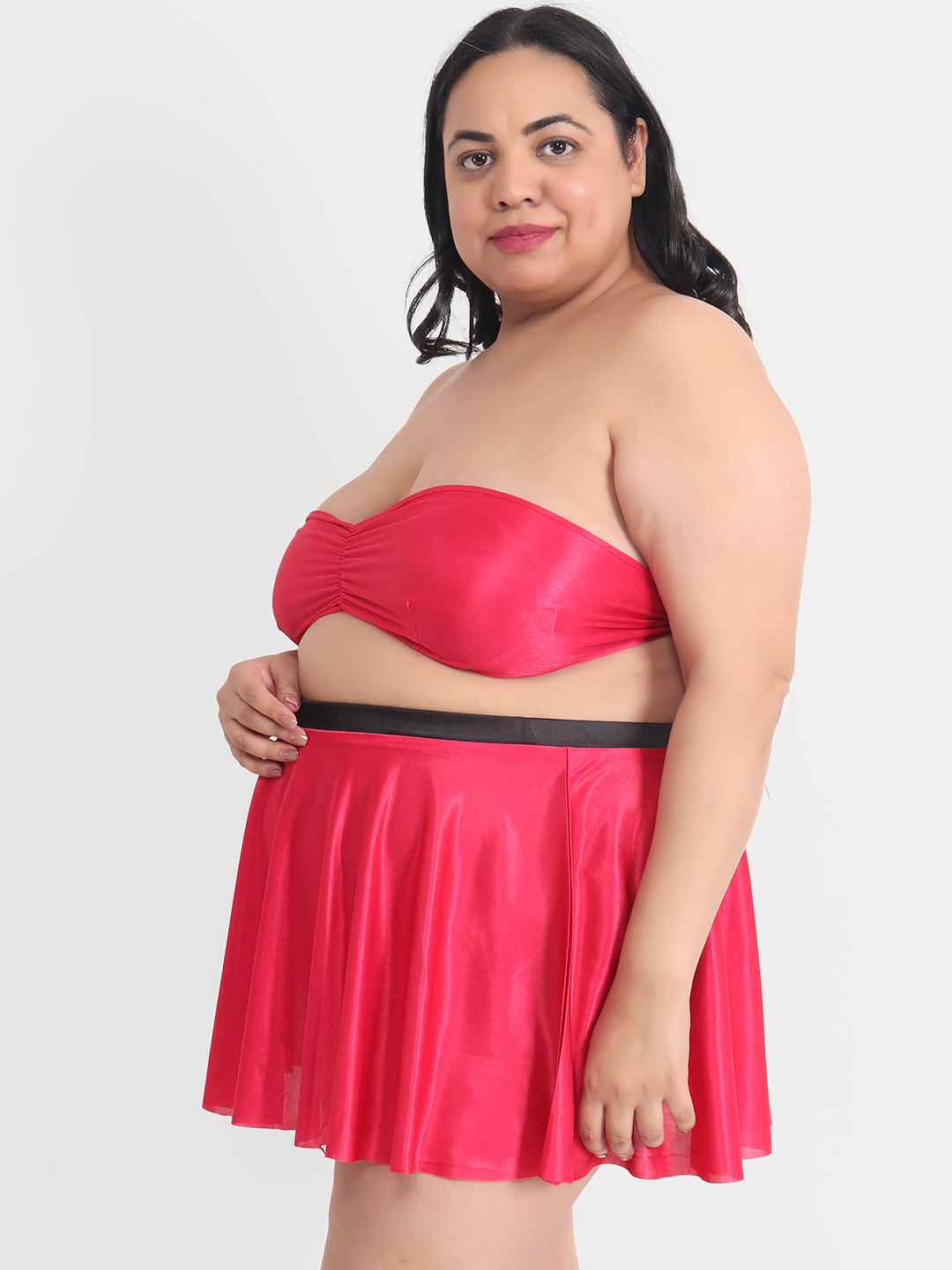 Plus Size Sexy 3 Piece Babydoll Bikini Dress for Honeymoon 201C