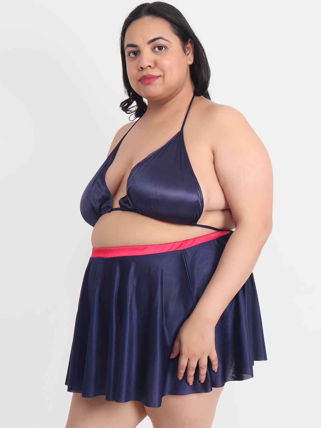 Plus Size Sexy 3 Piece Babydoll Bikini Dress for Honeymoon 202N - | Buy Online from Klamotten