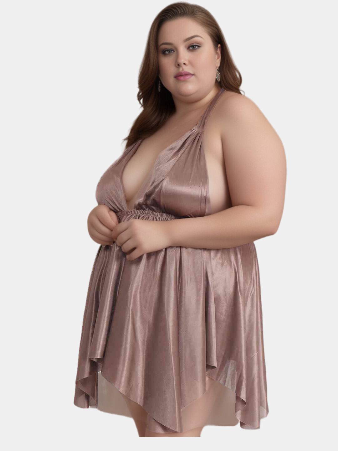 Klamotten Women's Plus Size Sexy Black Babydoll Dress for Honeymoon BB Klamotten Women's Plus Size Sexy Black Babydoll Dress for Honeymoon BB