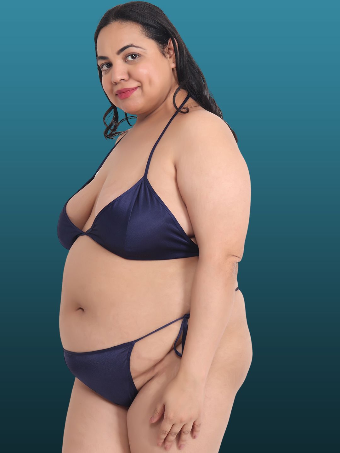 Plus Size Sexy Navy Honeymoon Bridal Bikini Set 11N Klamotten Plus Size Sexy Navy Honeymoon Bridal Bikini Set 11N Klamotten