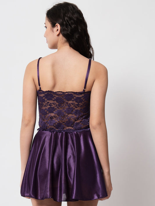 klamotten-womens-satin-babydoll-dress-07j