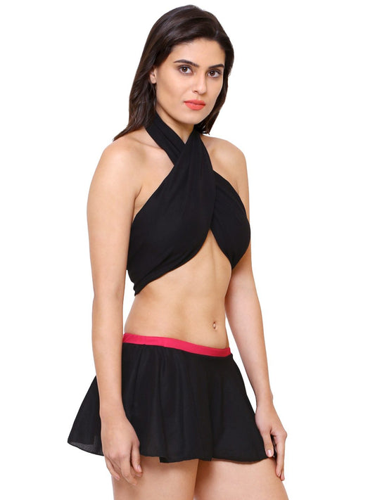 Klamotten Women's Two Piece Babydoll Dress B6K