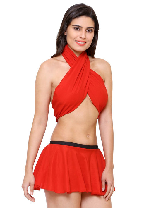 Klamotten Women's Two Piece Babydoll Dress B6Rd