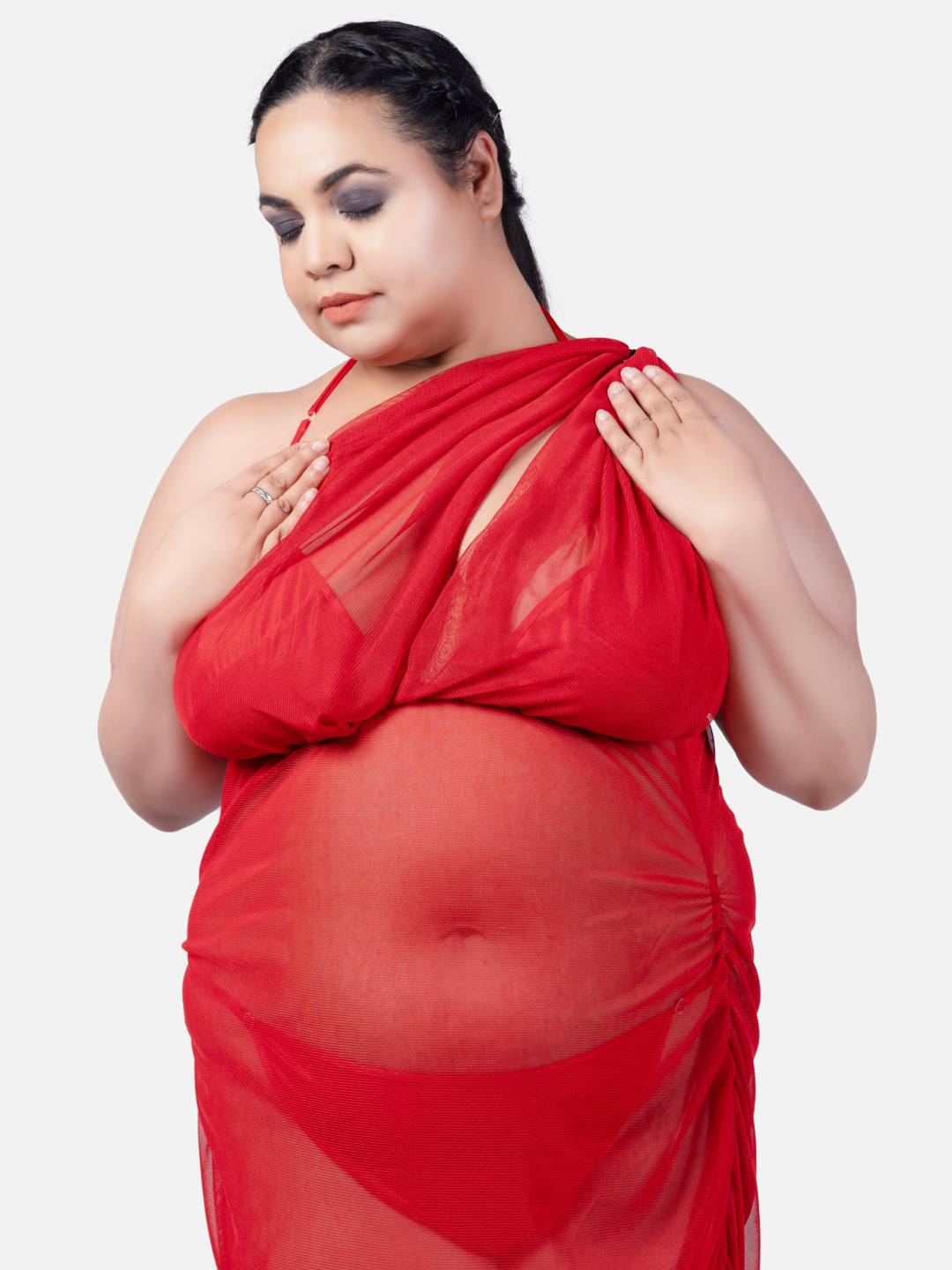 sexy-babydoll-honeymoon-red-night-dress-for-women-k11rd - | Buy Online from Klamotten