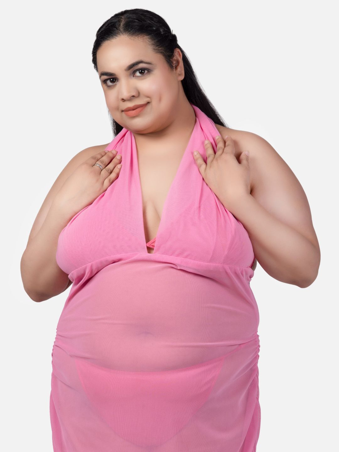 sexy-babydoll-honeymoon-pink-night-dress-for-women-k12r - | Buy Online from Klamotten