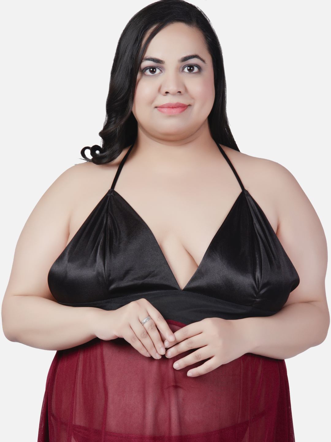 sexy-babydoll-honeymoon-red-night-dress-for-women-k13rw - | Buy Online from Klamotten