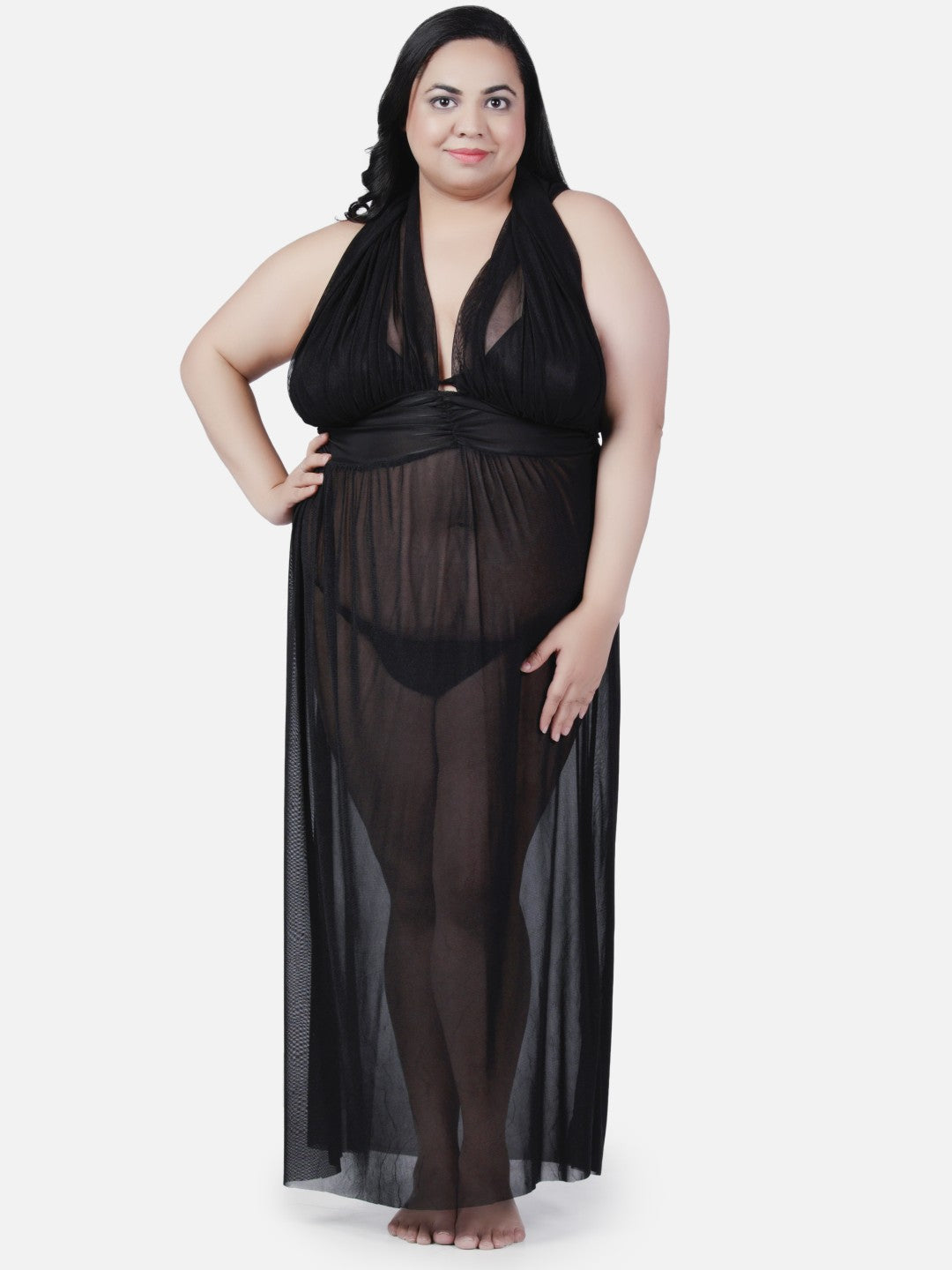 Plus Size Sexy Babydoll Honeymoon Black Night Dress for Women K2K –  Klamotten