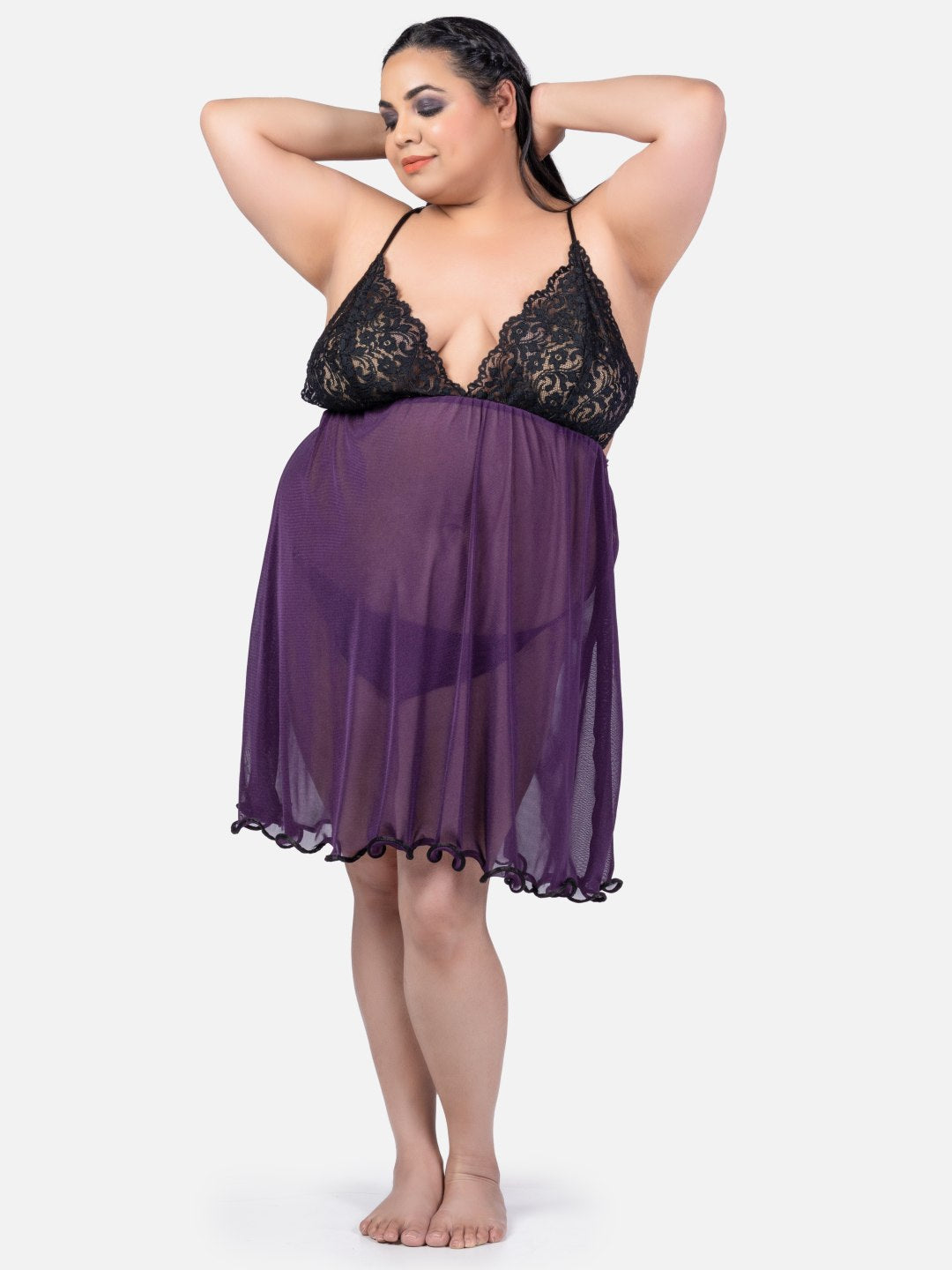 sexy-babydoll-honeymoon-black-night-dress-for-women-k4kj - | Buy Online from Klamotten