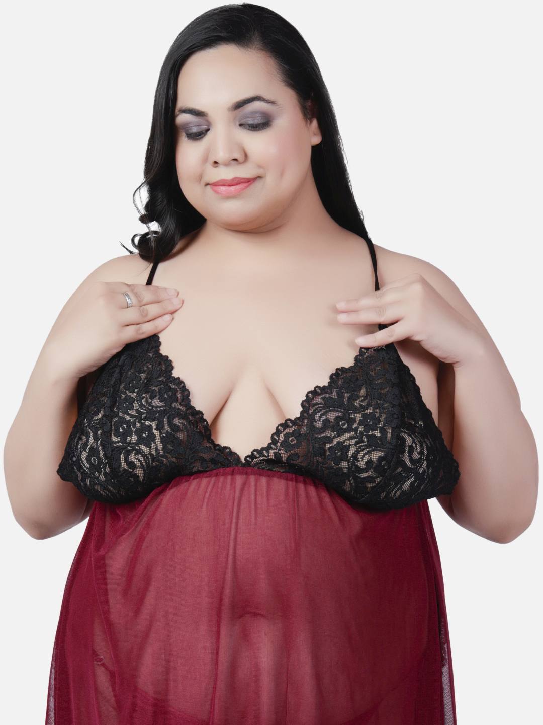 sexy-babydoll-honeymoon-black-night-dress-for-women-k4kw - | Buy Online from Klamotten