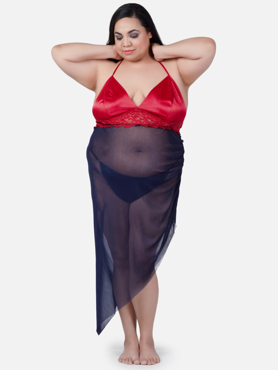 Plus Size Sexy Babydoll Honeymoon Red Night Dress for Women K5KMN - | Buy Online from Klamotten