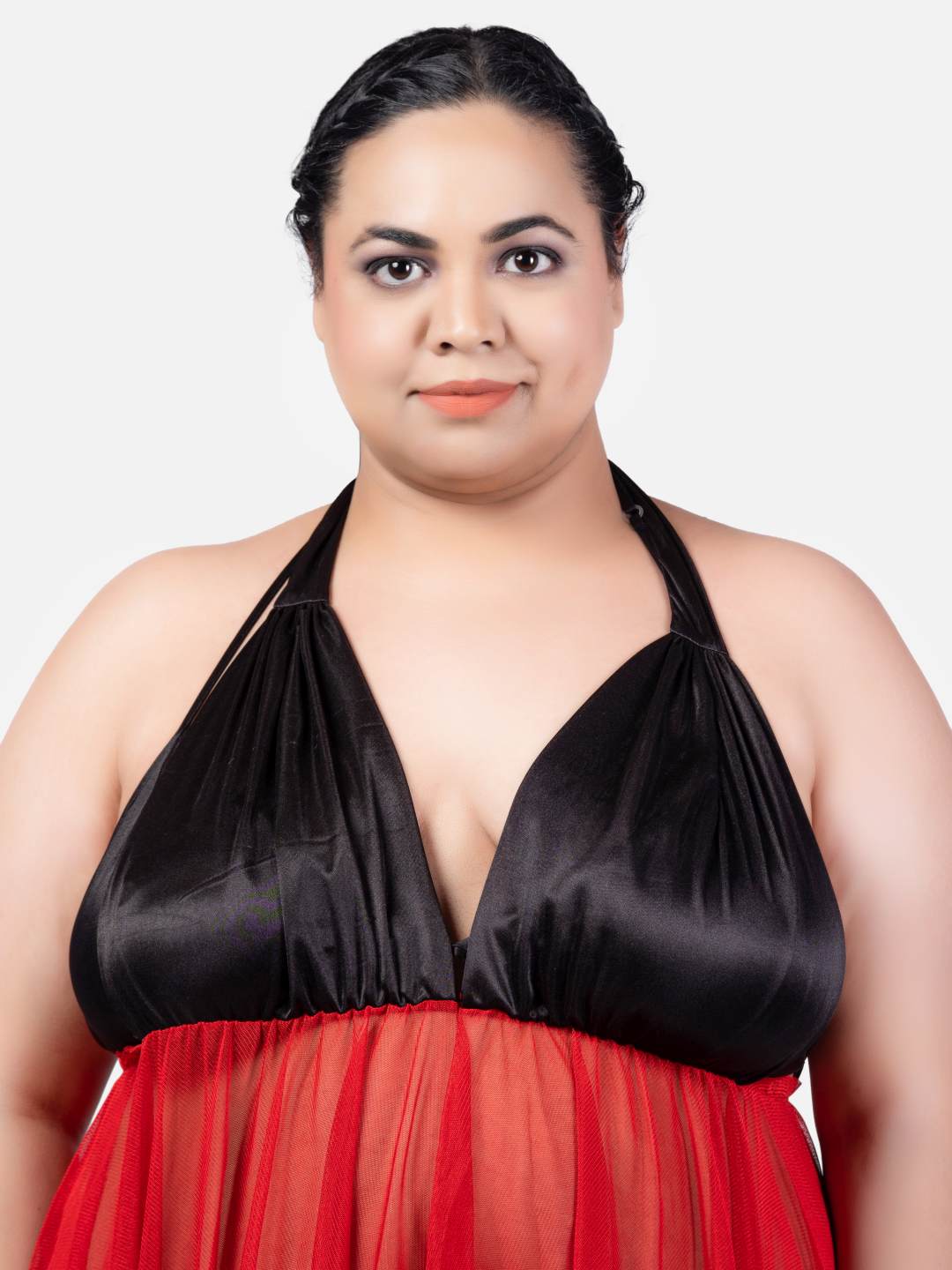 sexy-plus-size-babydoll-honeymoon-red-night-dress-for-women-k6krd - | Buy Online from Klamotten
