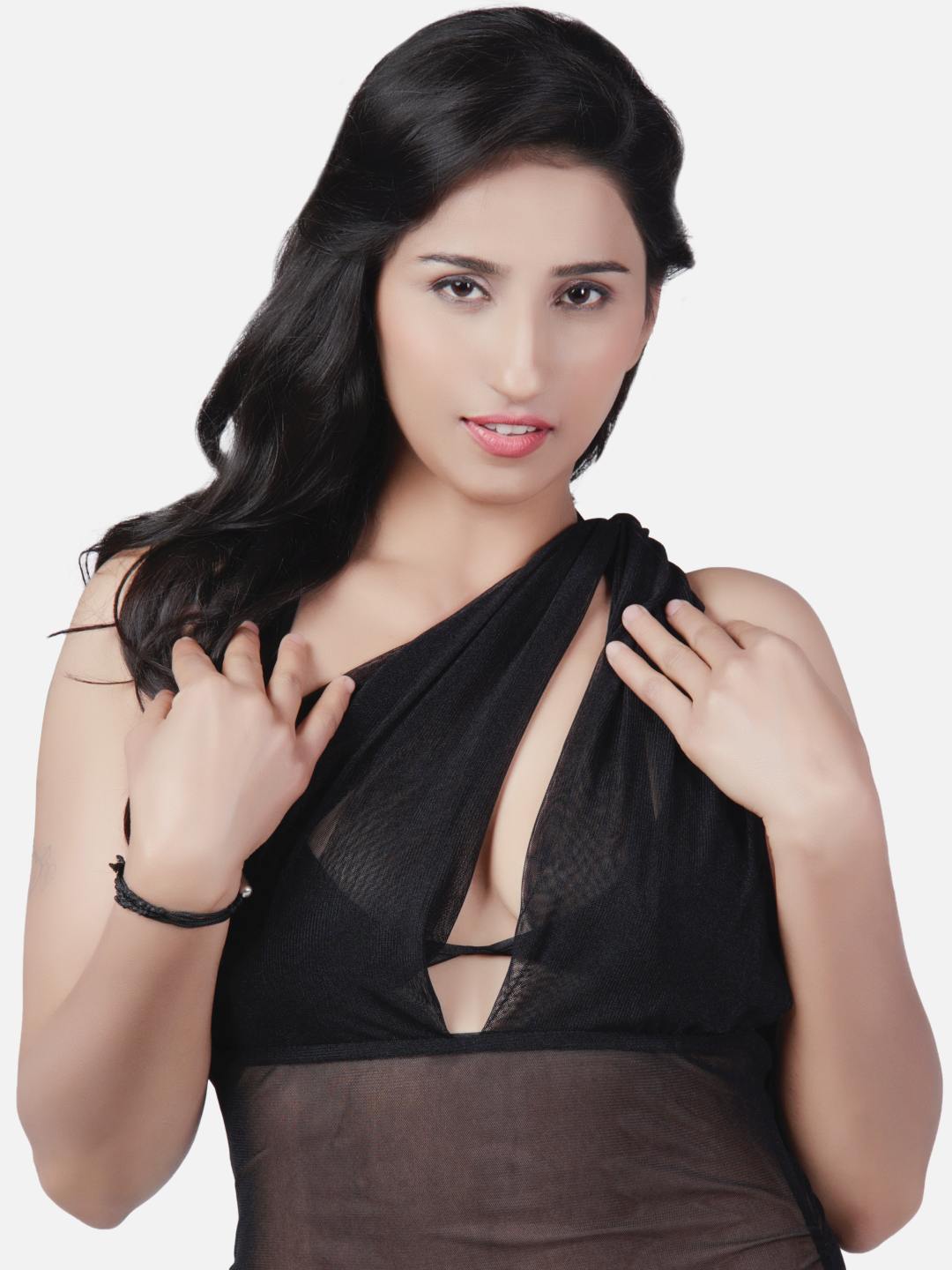 sexy-net-honeymoon-black-babydoll-bikini-night-dress-for-women-k11k - | Buy Online from Klamotten