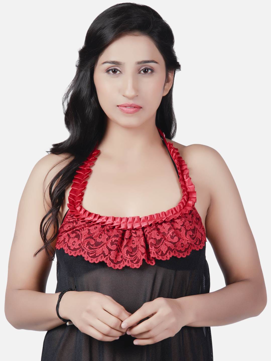 sexy-net-honeymoon-black-babydoll-bikini-night-dress-for-women-k7mk - | Buy Online from Klamotten