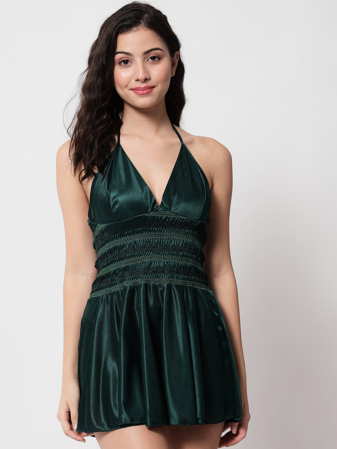 klamotten-womens-satin-babydoll-dress-b35gb - | Buy Online from Klamotten