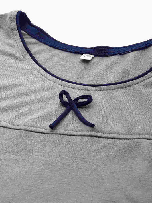 Klamotten Women's Poly Viscose Long Nightdress L3Z