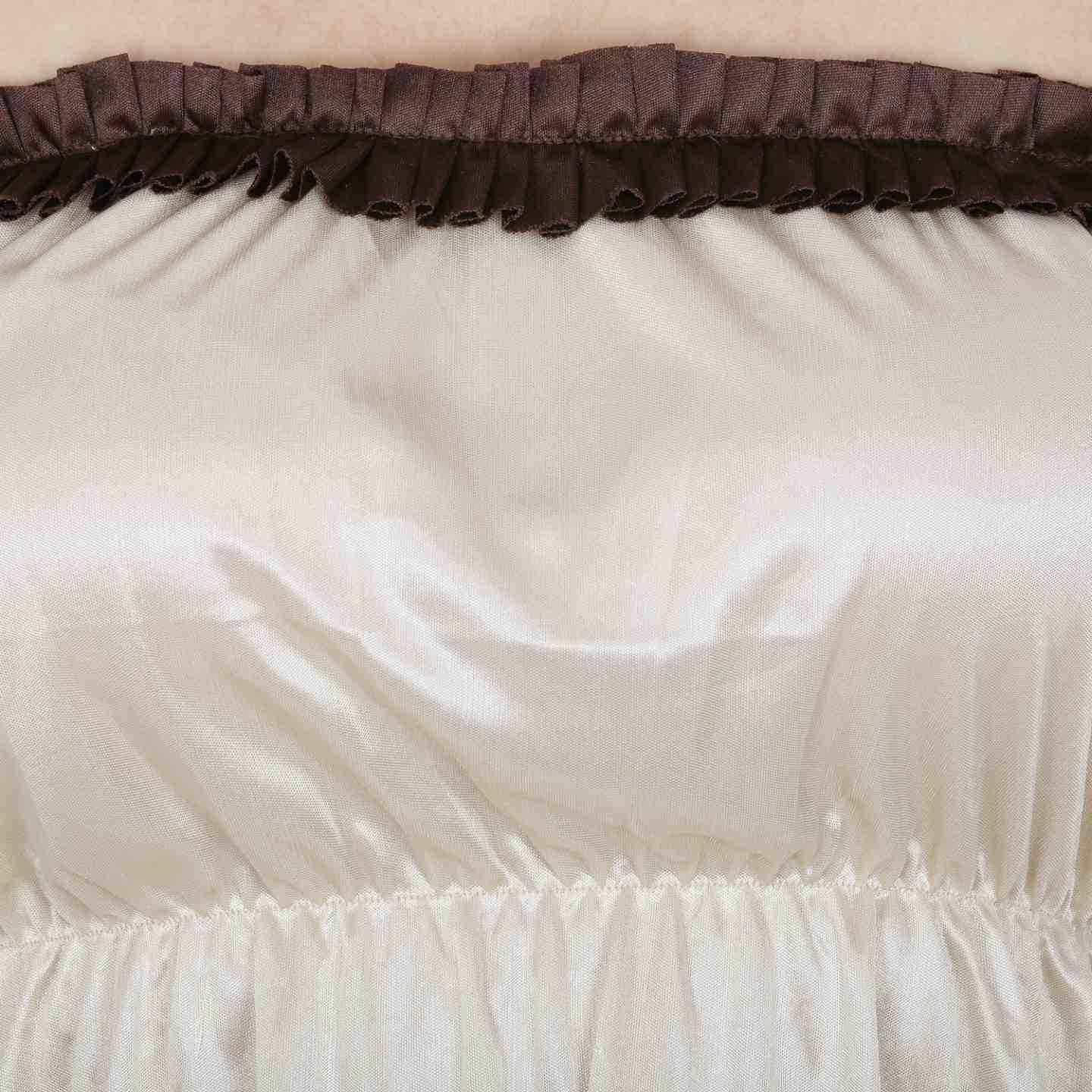 Klamotten Women's Satin & Net Babydoll N63_Cream - | Buy Online from Klamotten