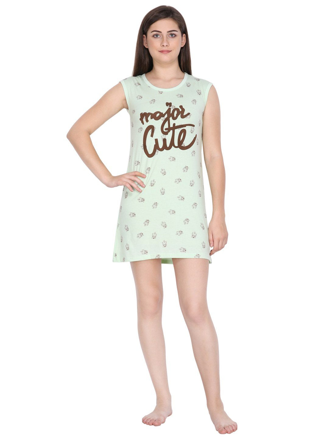 Klamotten Women's Printed Cotton Sleepshirt S09Gs - | Buy Online from Klamotten