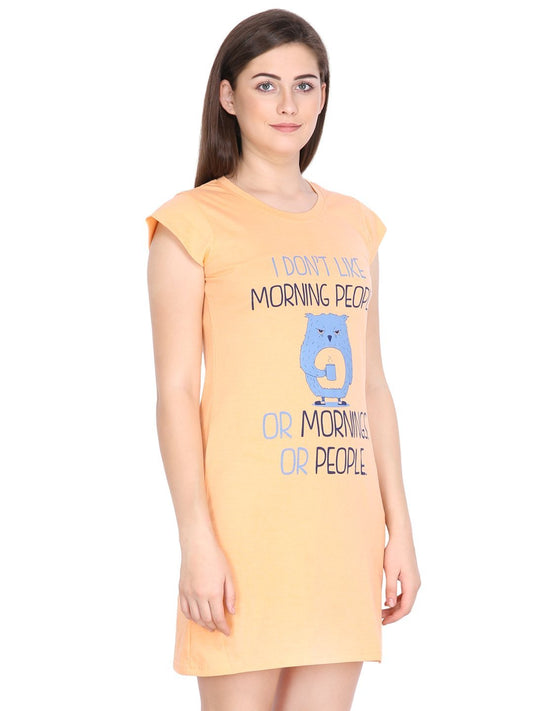 Klamotten Women's Printed Cotton Sleepshirt S10H