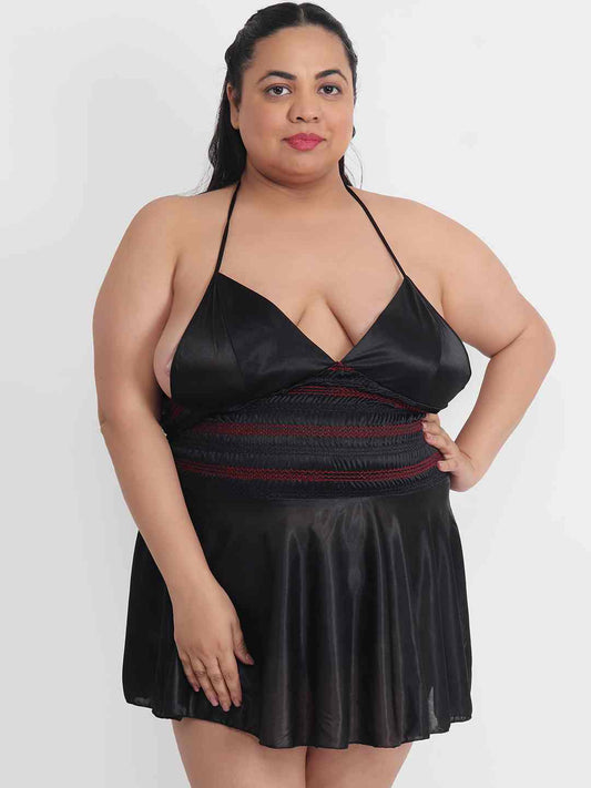 sexy-plus-size-satin-babydoll-honeymoon-bikini-dress-bb35k