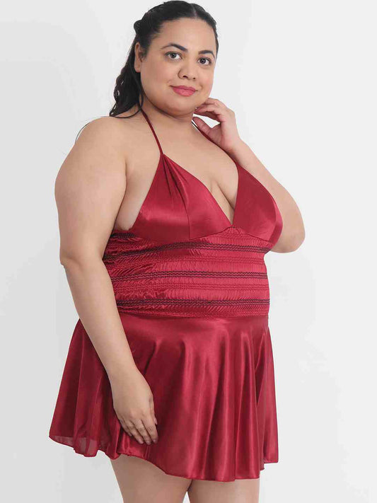 sexy-plus-size-satin-babydoll-honeymoon-bikini-dress-bb35m