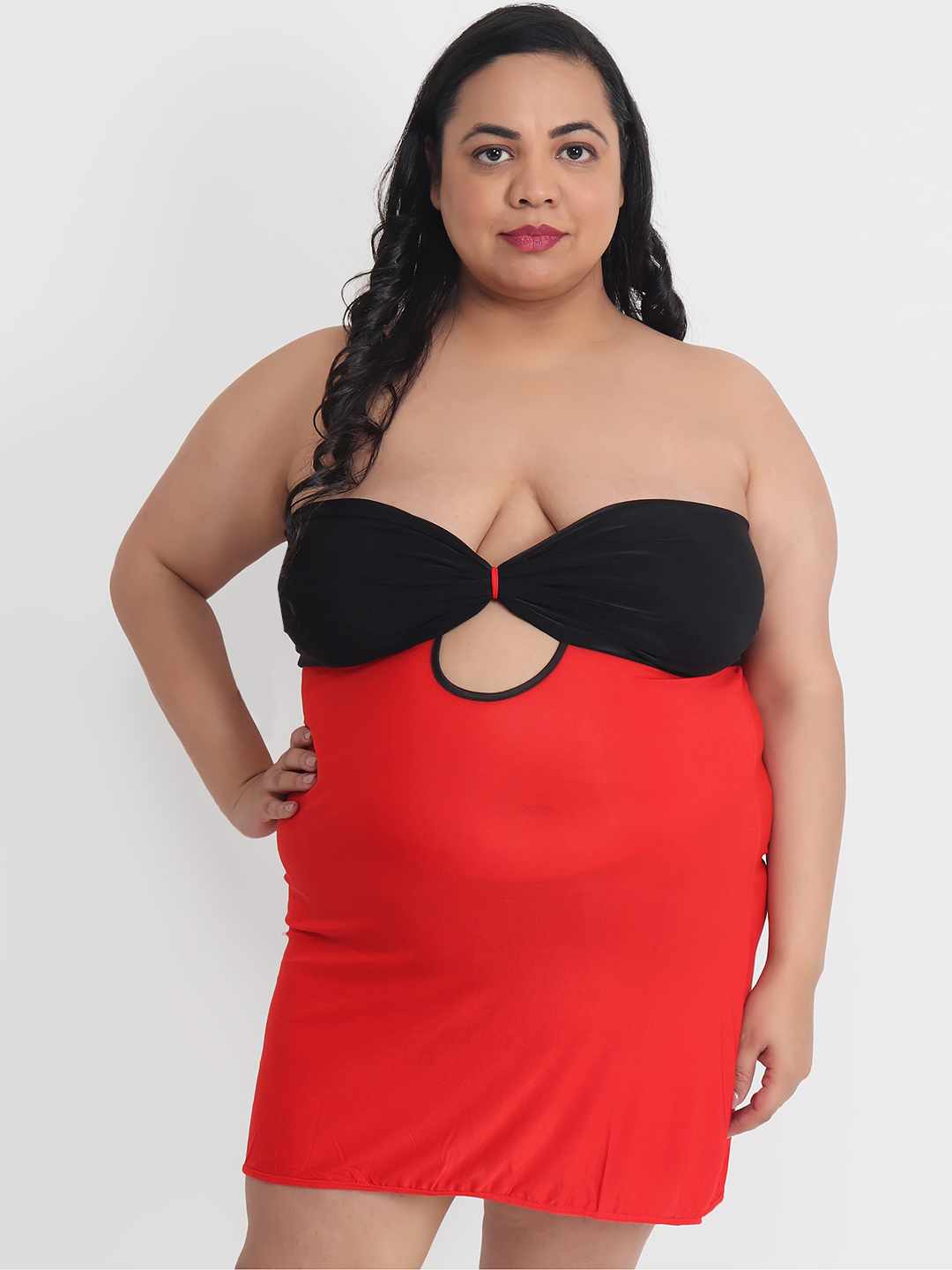 plus-size-sexy-strapless-babydoll-bikini-dress-for-honeymoon-b5rd - | Buy Online from Klamotten