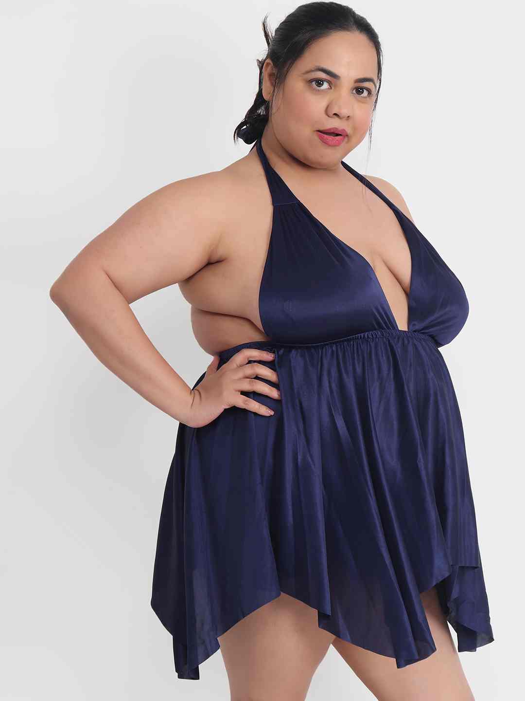 Klamotten Women's Navy Plus Size Sexy Babydoll Dress for Honeymoon BB3 Klamotten Women's Navy Plus Size Sexy Babydoll Dress for Honeymoon BB3