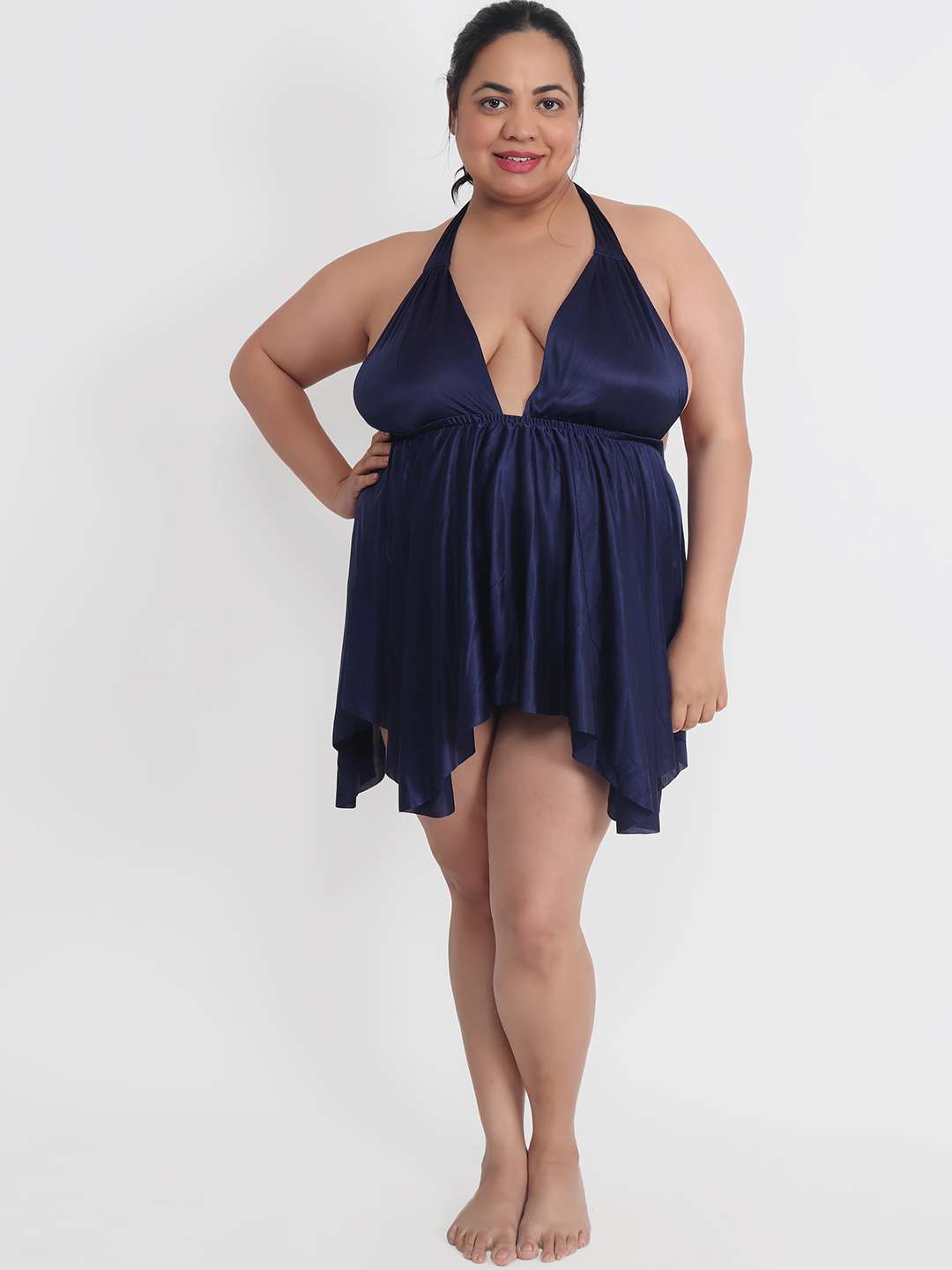 Klamotten Women's Navy Plus Size Sexy Babydoll Dress for Honeymoon BB36N - | Buy Online from Klamotten