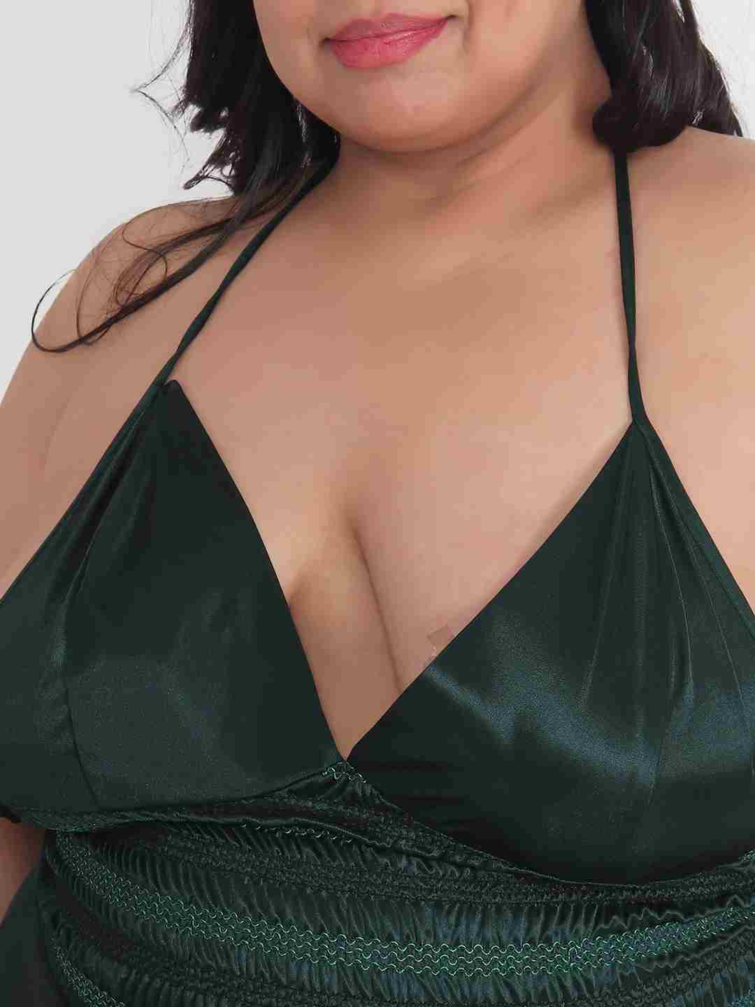 sexy-plus-size-satin-babydoll-honeymoon-bikini-dress-bb35gb - | Buy Online from Klamotten